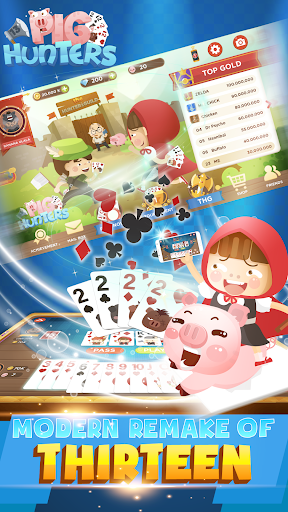 Tien Len Mien Nam - Thirteen Card Game: Pig Hunter screenshots 1