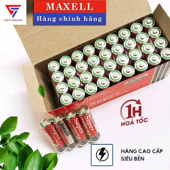 [Loại 1] Hộp 40 Viên Pin Tiểu Maxell Than Tiểu Super Power Chính Hãng - Pin Tiểu Aa (2A) 1.5V