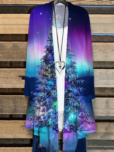 Title 6, Womens Casual Cardigan Printed Outerwear Comfo...
