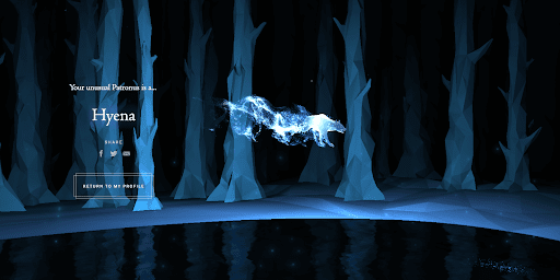 An incantation to summon the Patronus, a spirit guardian that appeared in the original work