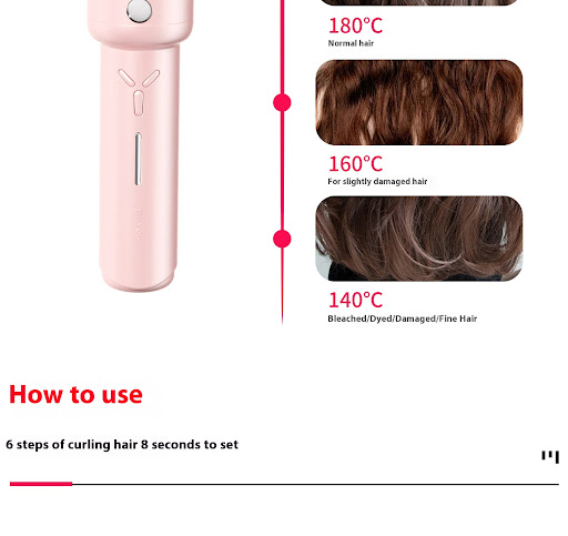 Title 3, Wireless Hair Curler Home Portable Lazy