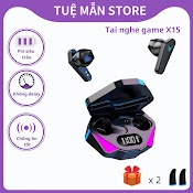 Tai Nghe Bluetooth Không Dây Gaming X15 Tm Shop, Tai Nghe Tws Gaming X15 Bluetooth 5.0 Có Mic Độ Trễ Cực Thấp Chinh Han