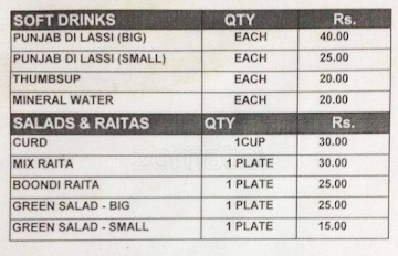 Dhaba City Punjab menu 