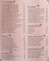 Kerala Kitchen menu 1