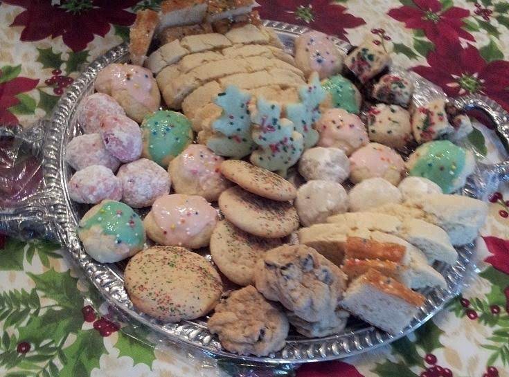 This Is My Tray Of Cookies Made For Christmas. I Make Cookies Through Out The Year, But Christmas I Make Them All The Week Of Christmas..the Biscotti Are On The Top Of The Tray...i Will Be Listing The Others Also..enjoy And Keep On Baking!!!