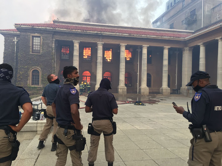 A library at the University of Cape Town believed to contain it's priceless African Studies collection was gutted.