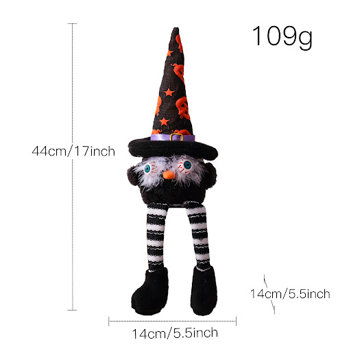 Title 2, Halloween Decoration Glowing Black Cat Doll Orn...