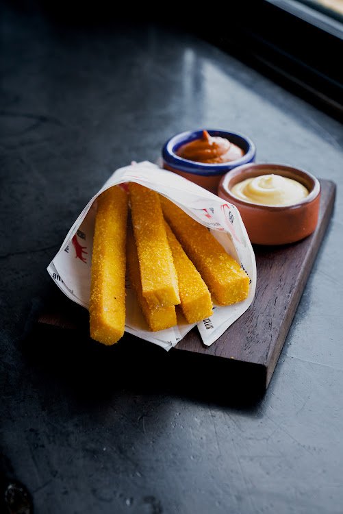 Chickpea, goat’s cheese & parmesan fries, truffle aioli & smoked ketchup.