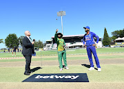 A view of the toss during the first One Day International match between SA and India at Boland Park  in Paarl on January 19 2022.