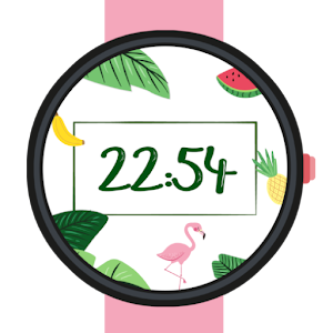 Summer Tropical Watch Face - Flamingos Pineapples