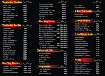 BBQ Headquiters menu 