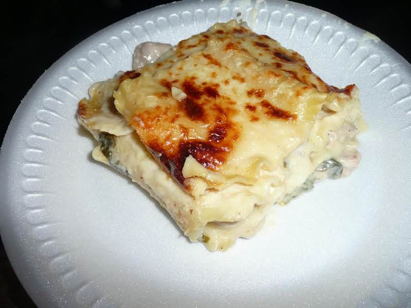 Chicken Spinach Alfredo Lasagna By Kimi