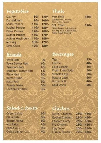 Yash Food Corner menu 
