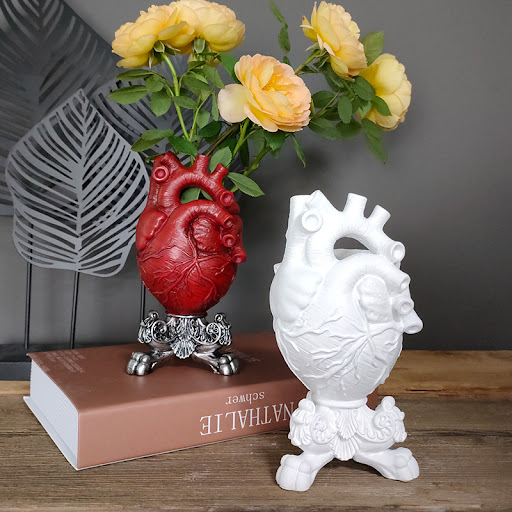Title 9, Heart Shaped Vase Decoration Ornament Flower Ar...