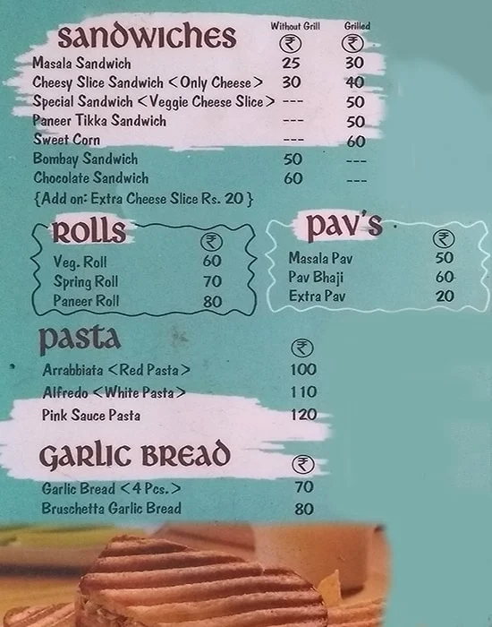 Gvd Soni Cafe menu 