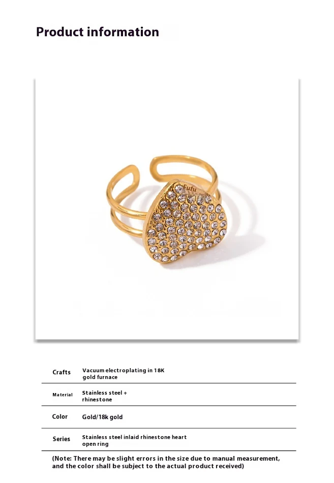 Populaire liefde hartvormige ring met micro strass steentjes, een stijlvol en schitterend sieraad om liefde te tonen en te dragen.