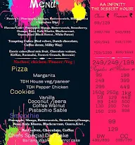 Aa Infinity The Dessert House menu 1