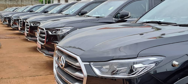 some of the luxury maxus D90 vehicles donated by china to facilitate the movement of delegates during next years Non-Aligned Movement summit.