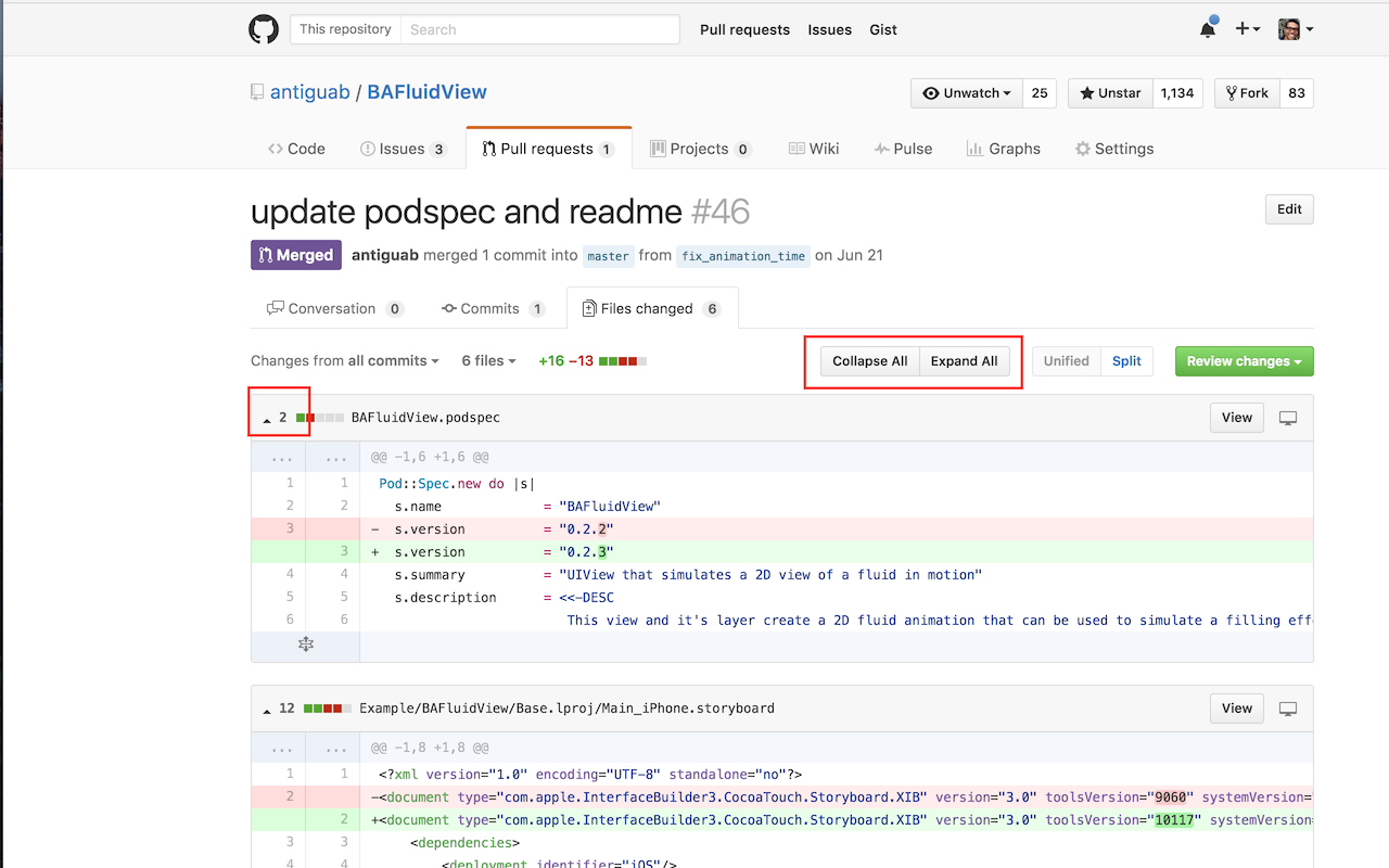 Git Pull Request File Collapse Extension Preview image 2