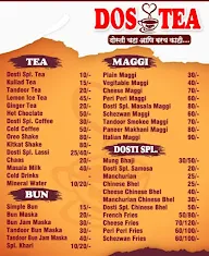 Dosti Tea And Dosti Chinese Cafe menu 1