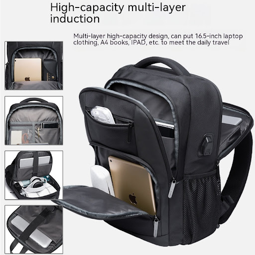 Title 3, Mochila Escolar Casual Masculina para Computado...