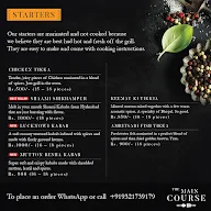 The Main Course menu 2