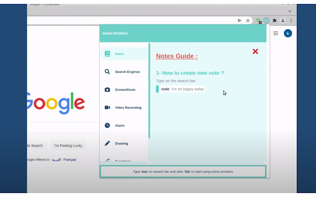 Mima Omnibox chrome extension
