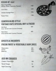 The Vintage Cafe menu 3