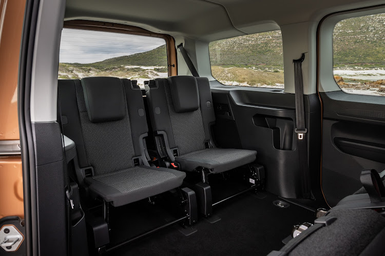 Versatility remains the Caddy’s calling card, and the rear seats can be easily folded or removed. Picture: SUPPLIED