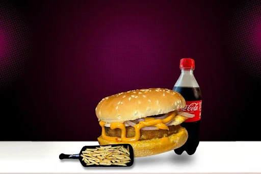 Aloo Burger + Fries + Coke