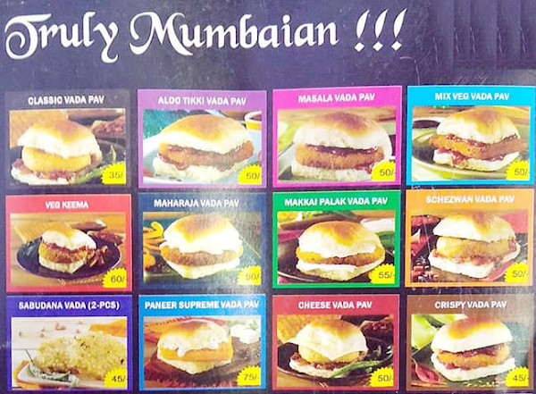 Singh's Vada Pav menu 