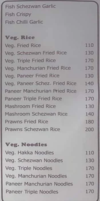 Chow Mow menu 