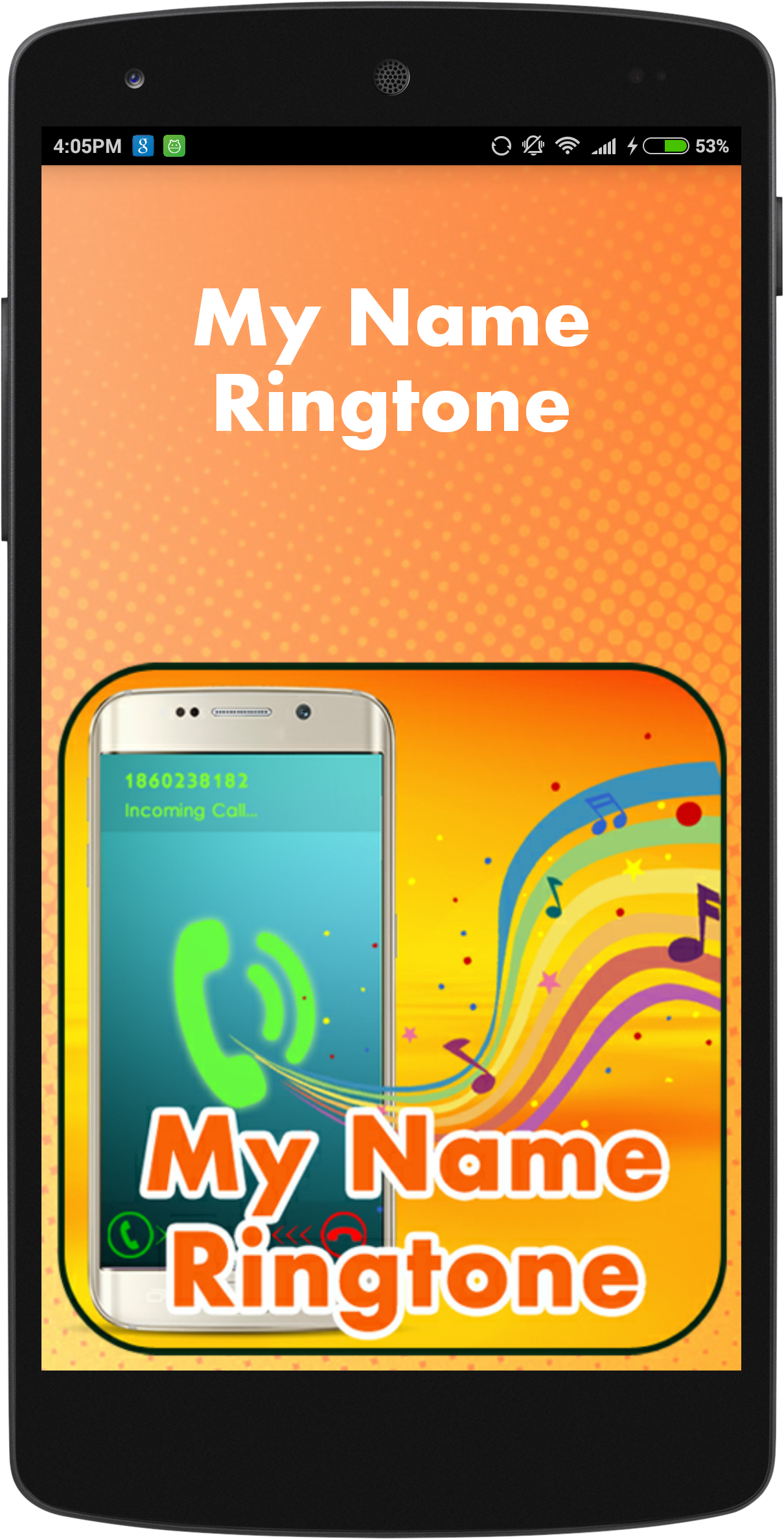 Android application My Name Ringtone Maker screenshort