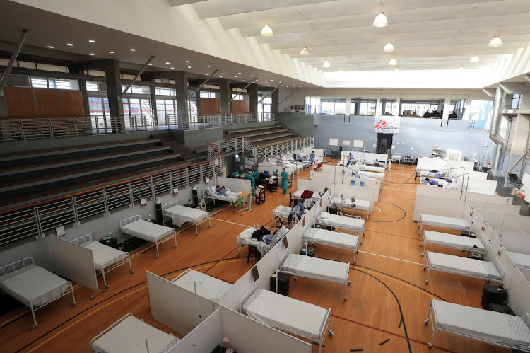 A temporary field hospital for Covid-19 patients in Khayelitsha, July 21 2020. Picture: REUTERS/MIKE HITCHINGS