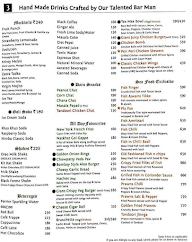 Pyramid Cafe Lounge menu 1