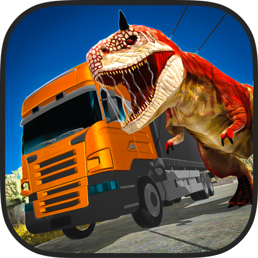 dino Jurassique camion animal icon