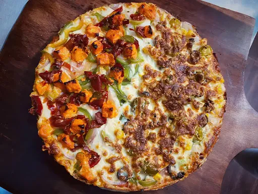 Half 'n' Half Veg & Non-Veg Pizza [medium, 10 Inches]