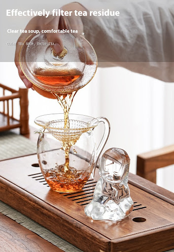 Title 4, Glass Monk Bamboo Hat Tea Strainer. Enjoy the p...