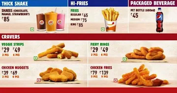 Burger King menu 