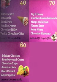 Wow Ice Cream menu 1