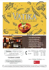 Vatika menu 1