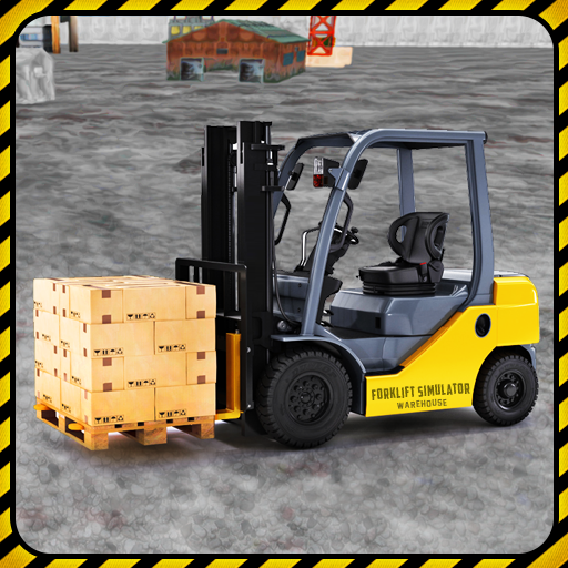 Forklift simulator warehouse