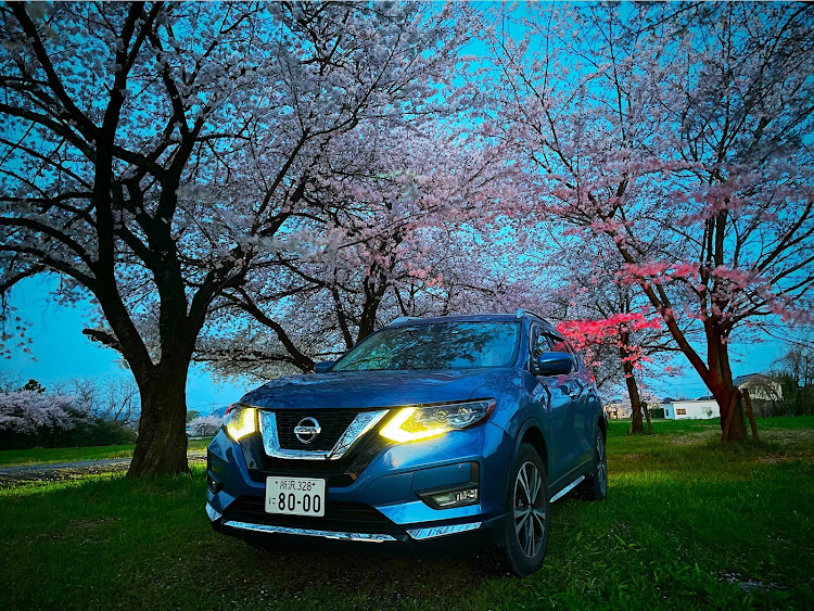 エクストレイルの青のアルバム🚙・あなたの車へのこだわりは？・PickUpチャレンジ・徘徊・🌸桜とコラボに関するカスタム事例の投稿画像2枚目