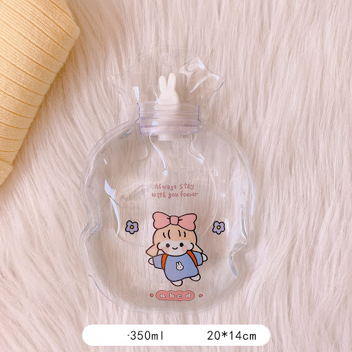 Title 6, Cartoon transparent hot water bag girls heart ...