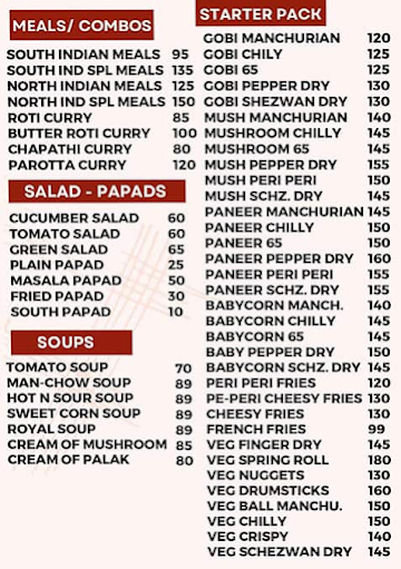 Ashok Vattika menu 