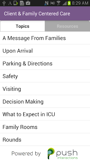 Family Critical Care App