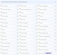 Green Park Pannayar Bar And Restaurant menu 2