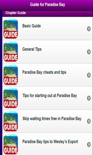 Guide For Paradise Bay