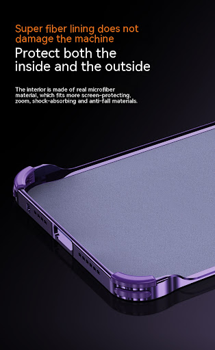 Title 8, Metal Frameless Phone Case Frosted Drop-resista...