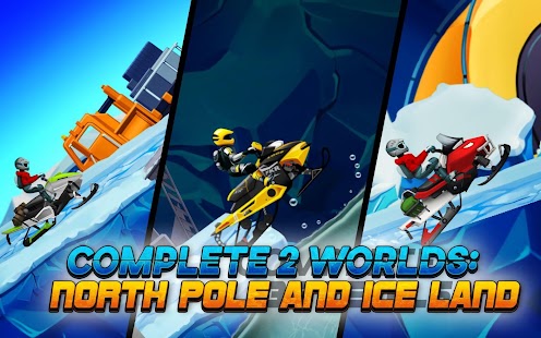 Winter Sports Game: Risky Road Snowmobile Race